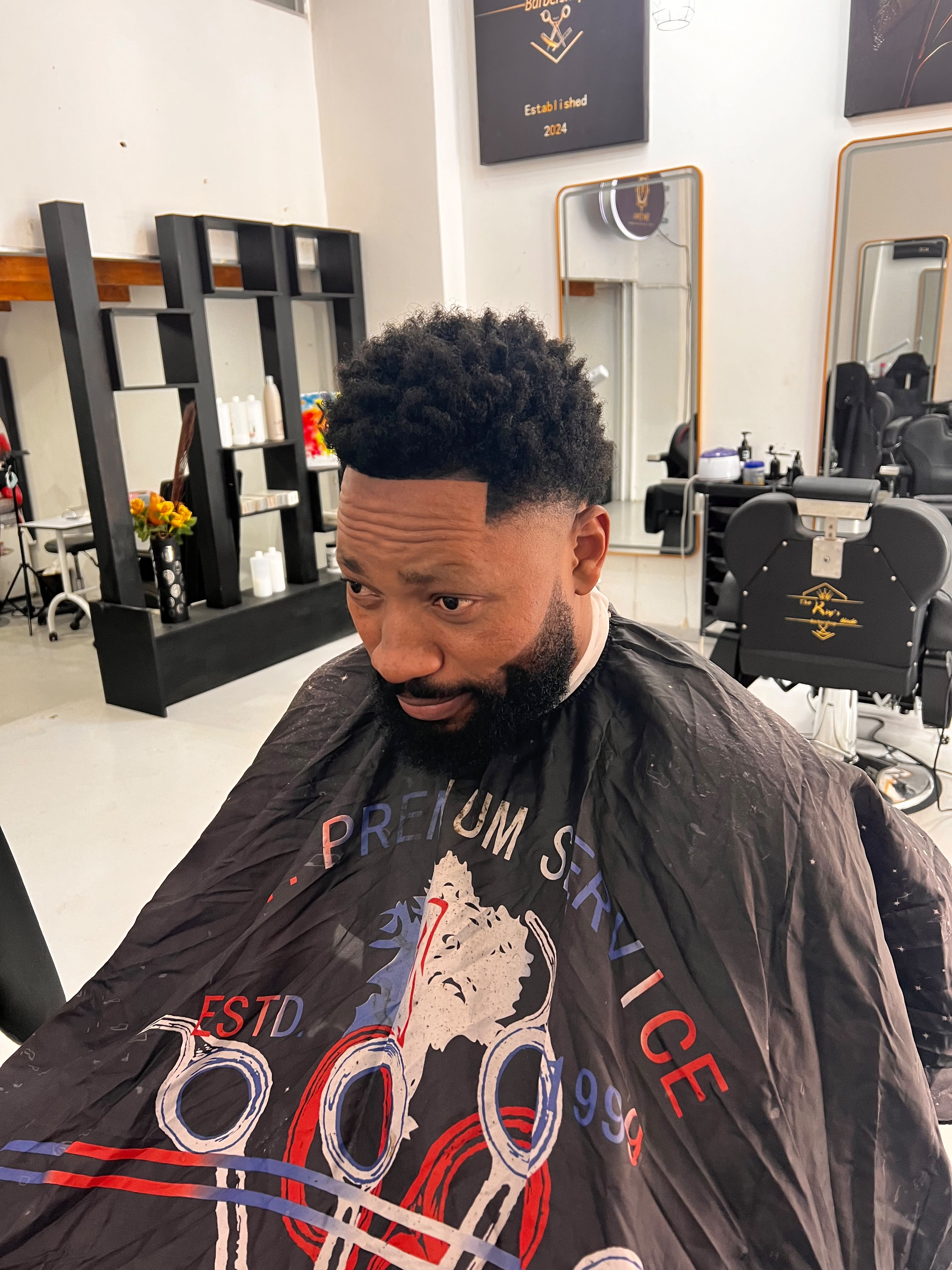 Finished grooming style in the shop